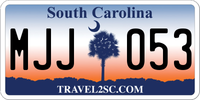 SC license plate MJJ053