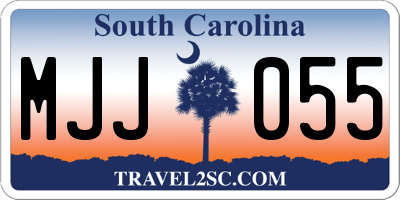 SC license plate MJJ055