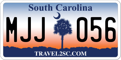SC license plate MJJ056