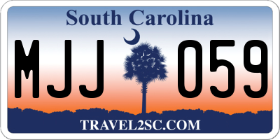 SC license plate MJJ059