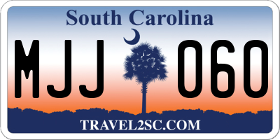 SC license plate MJJ060