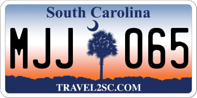 SC license plate MJJ065