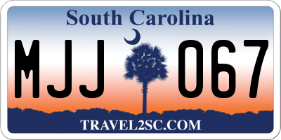 SC license plate MJJ067
