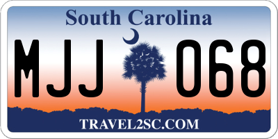 SC license plate MJJ068
