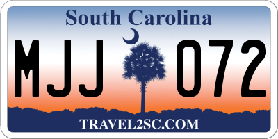 SC license plate MJJ072