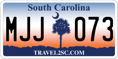 SC license plate MJJ073