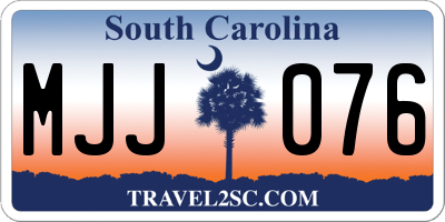 SC license plate MJJ076