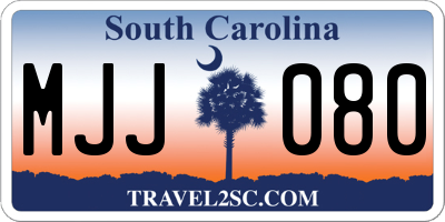 SC license plate MJJ080