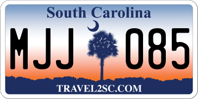 SC license plate MJJ085