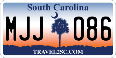 SC license plate MJJ086