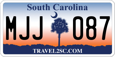 SC license plate MJJ087