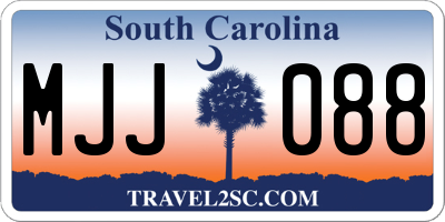 SC license plate MJJ088