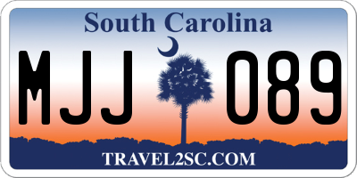 SC license plate MJJ089