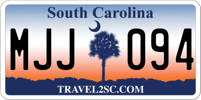 SC license plate MJJ094