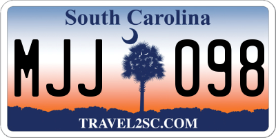 SC license plate MJJ098