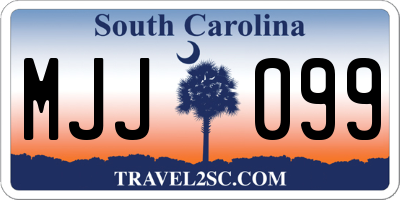 SC license plate MJJ099