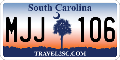 SC license plate MJJ106