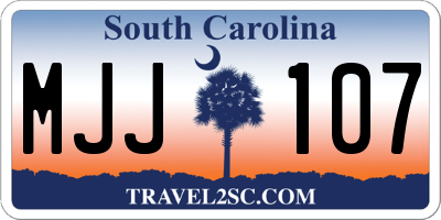 SC license plate MJJ107
