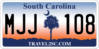 SC license plate MJJ108