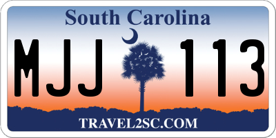 SC license plate MJJ113