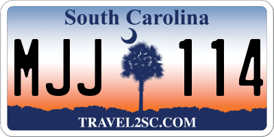 SC license plate MJJ114