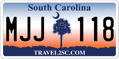 SC license plate MJJ118