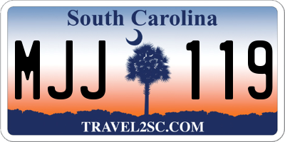 SC license plate MJJ119