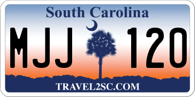 SC license plate MJJ120