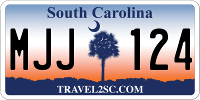 SC license plate MJJ124