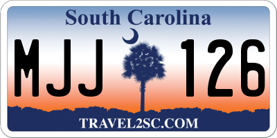 SC license plate MJJ126