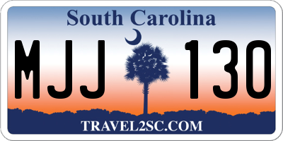 SC license plate MJJ130