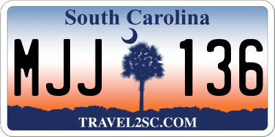 SC license plate MJJ136
