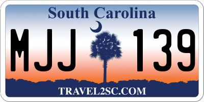 SC license plate MJJ139
