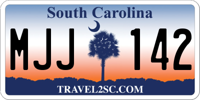SC license plate MJJ142