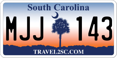 SC license plate MJJ143