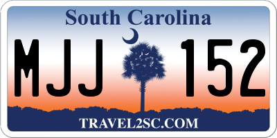 SC license plate MJJ152