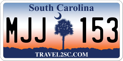 SC license plate MJJ153