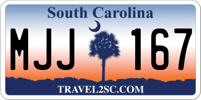 SC license plate MJJ167