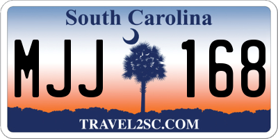 SC license plate MJJ168