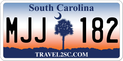 SC license plate MJJ182