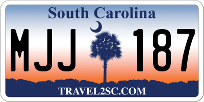 SC license plate MJJ187