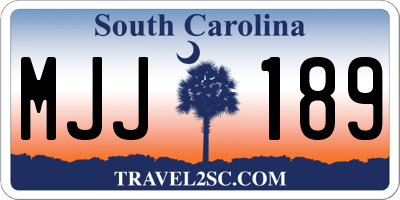 SC license plate MJJ189