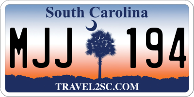 SC license plate MJJ194