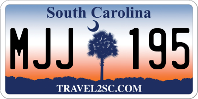 SC license plate MJJ195