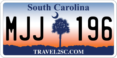 SC license plate MJJ196
