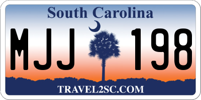 SC license plate MJJ198
