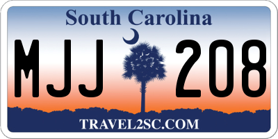 SC license plate MJJ208