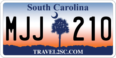 SC license plate MJJ210