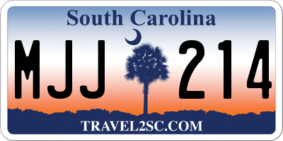 SC license plate MJJ214