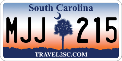 SC license plate MJJ215